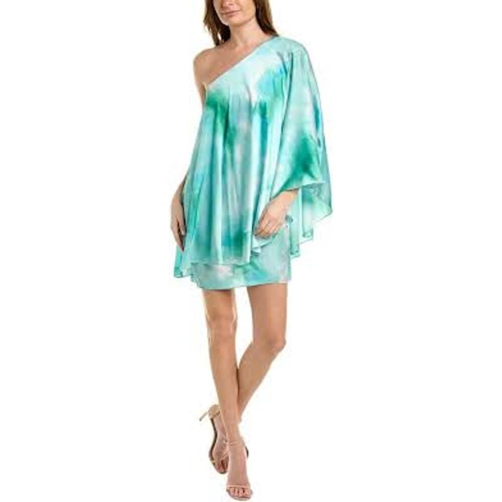 MSRP $195  NWT AIDAN Mattox Printed Satin Dress Size 14 | SAME DAY SHIP